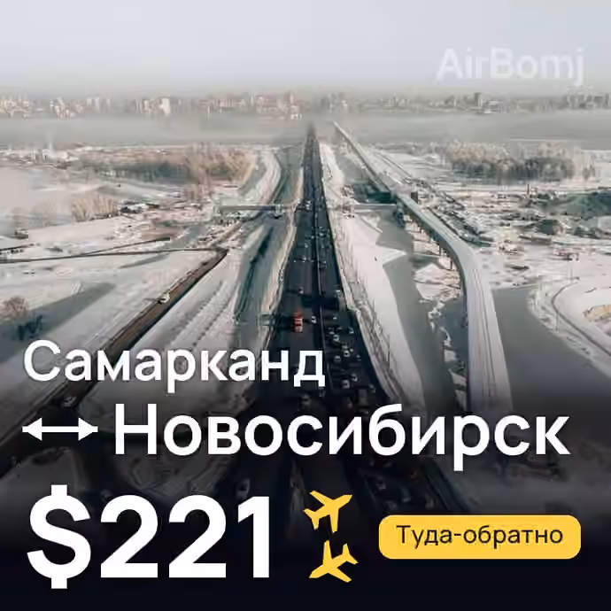 Самарканд → Новосибирск — лучшая цена $221