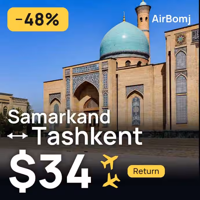 Samarkand → Tashkent for $34