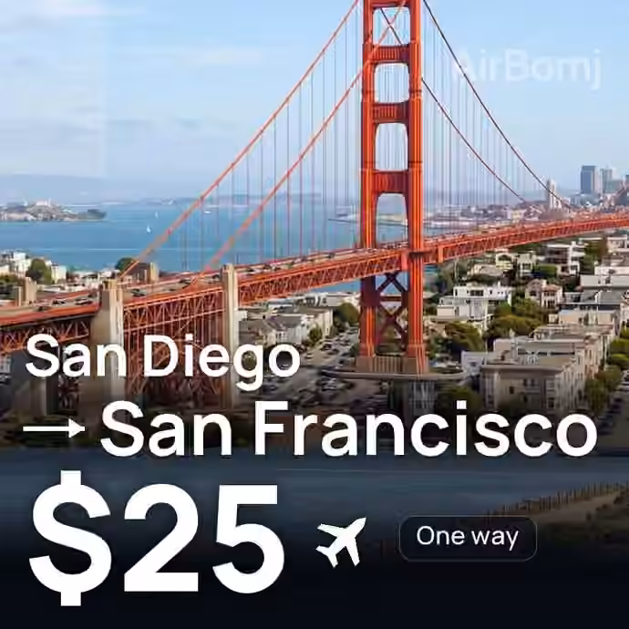 San Diego → San Francisco for $25
