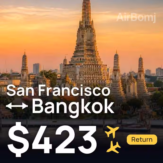 San Francisco → Bangkok for $423