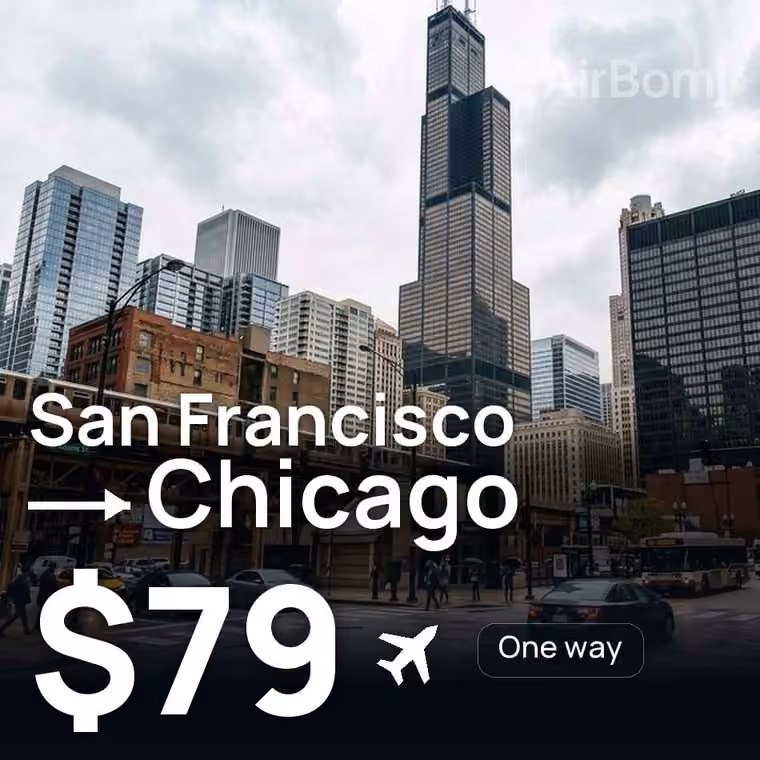 San Francisco → Chicago for $79
