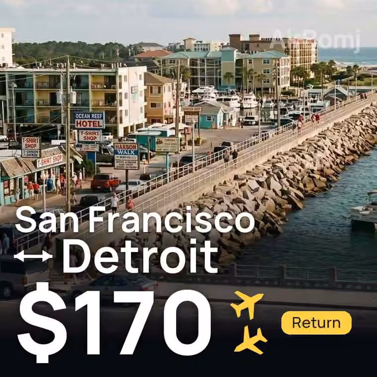 San Francisco → Detroit for $170