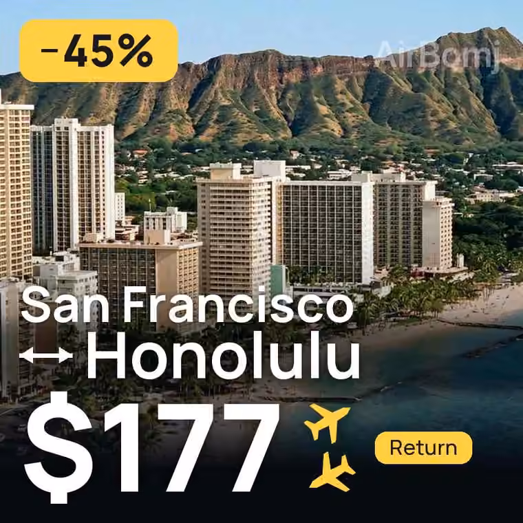 San Francisco → Honolulu for $177