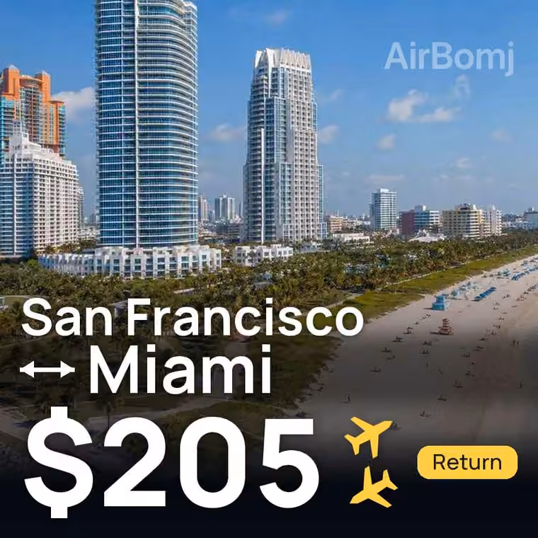 San Francisco → Miami for $205