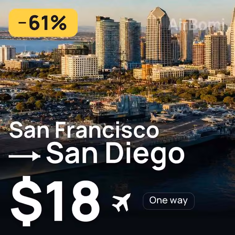 San Francisco → San Diego for $19