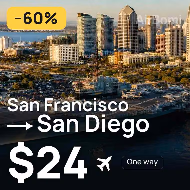 San Francisco → San Diego for $24