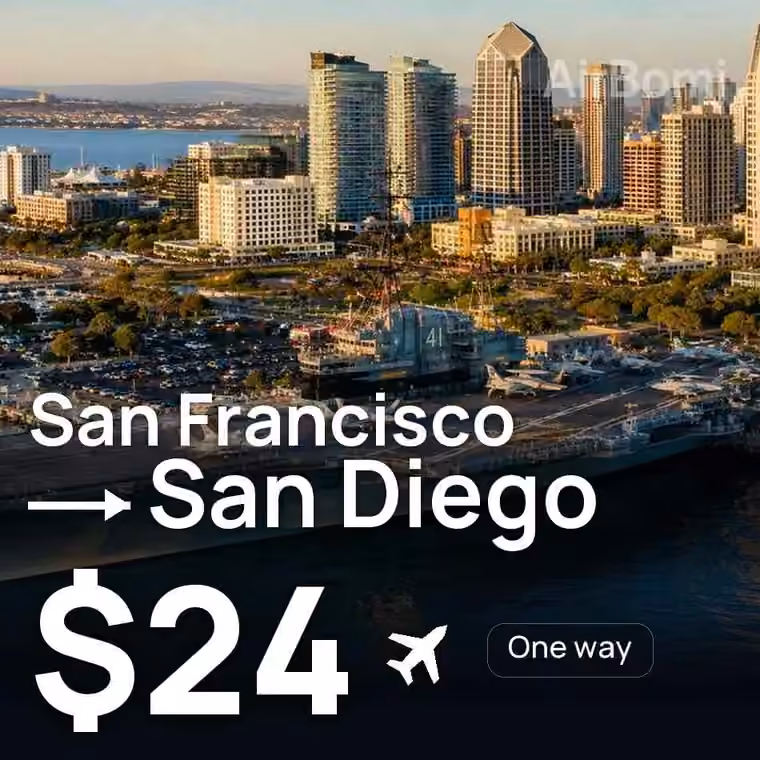 San Francisco → San Diego for $24