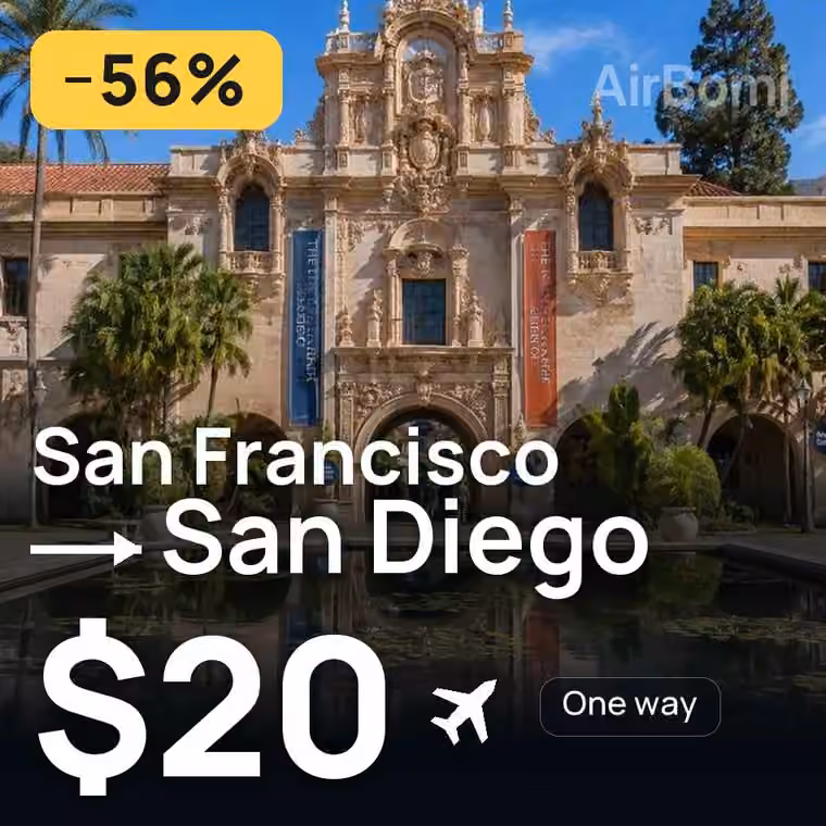 San Francisco → San Diego for $20