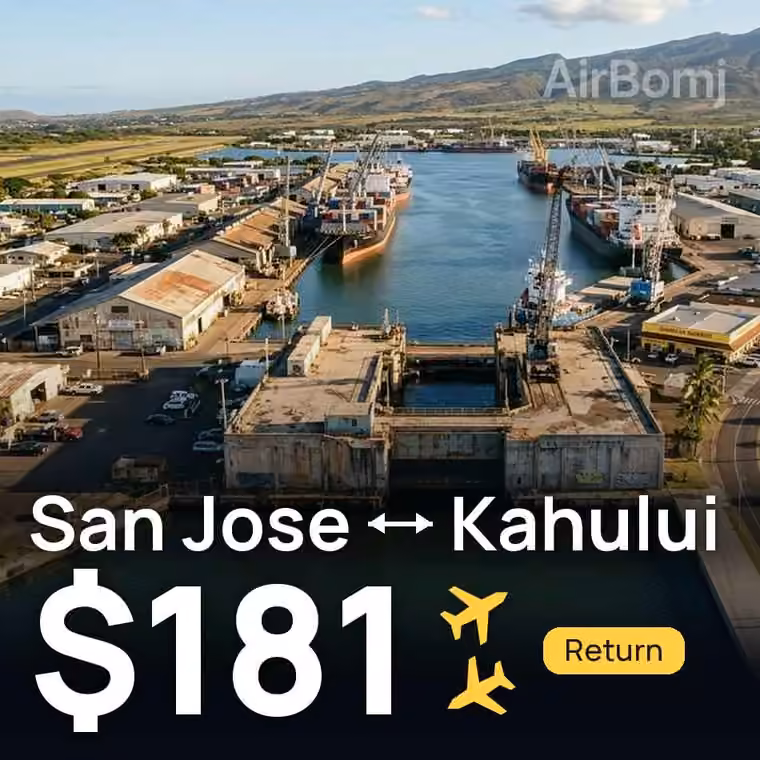San Jose → Kahului for $181