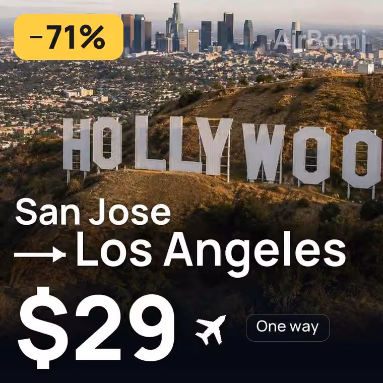 San Jose → Los Angeles for $29