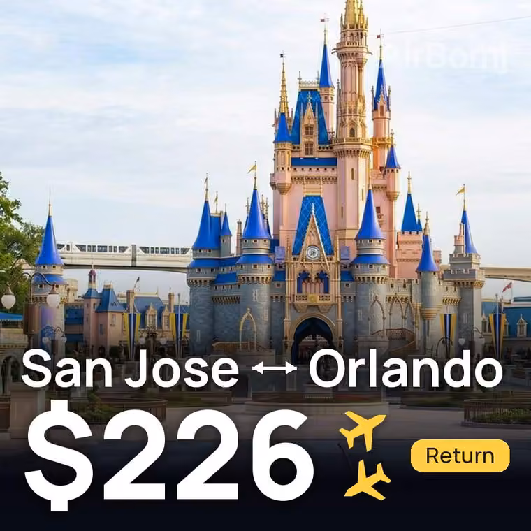 San Jose → Orlando for $226