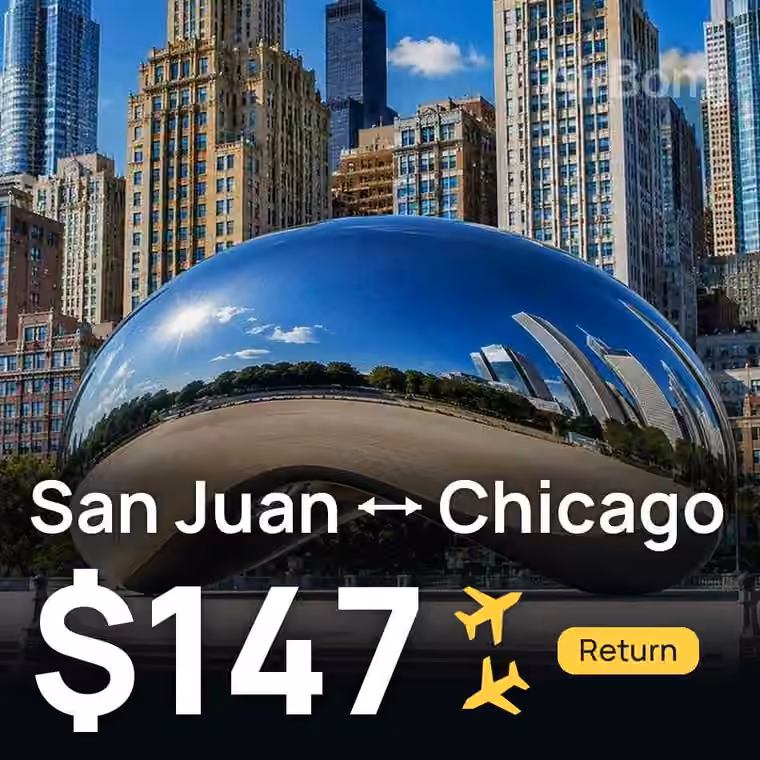 San Juan → Chicago for $147