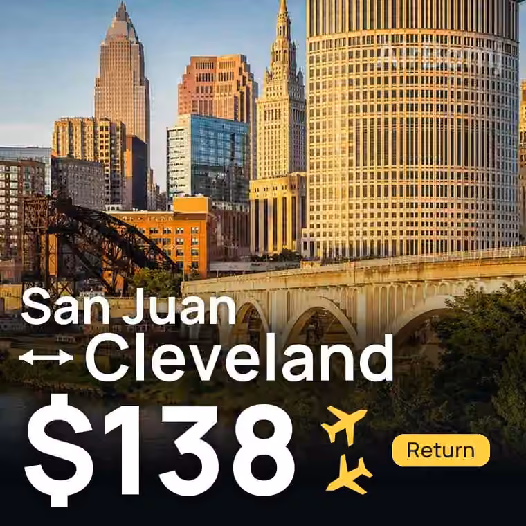 San Juan → Cleveland for $138
