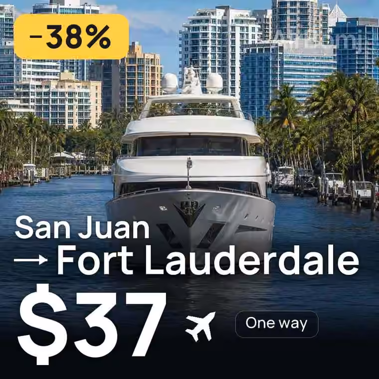San Juan → Fort Lauderdale for $37
