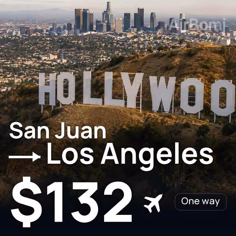 San Juan → Los Angeles for $132