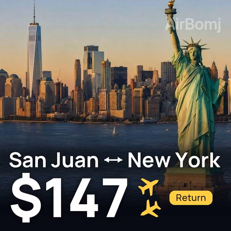 San Juan → New York for $148