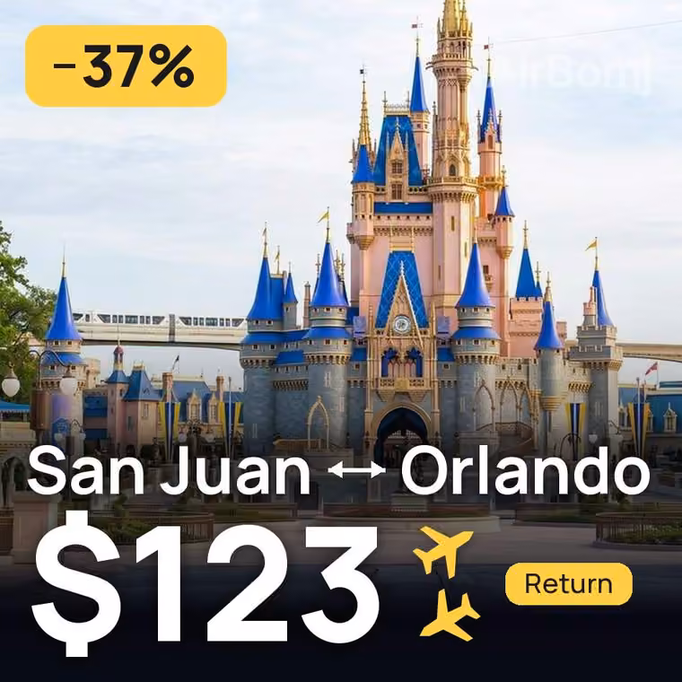 San Juan → Orlando for $123
