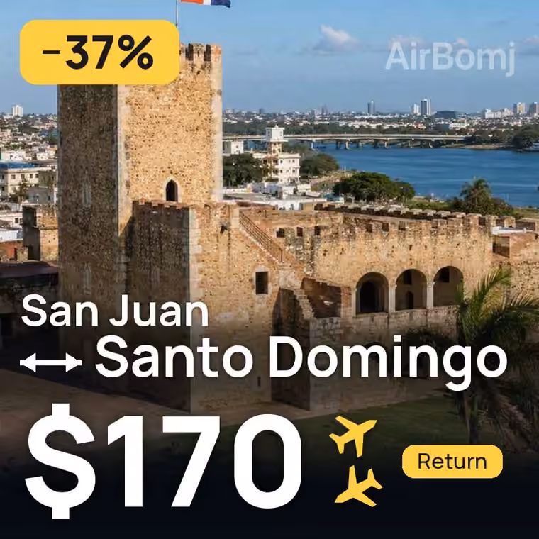 San Juan → Santo Domingo for $170