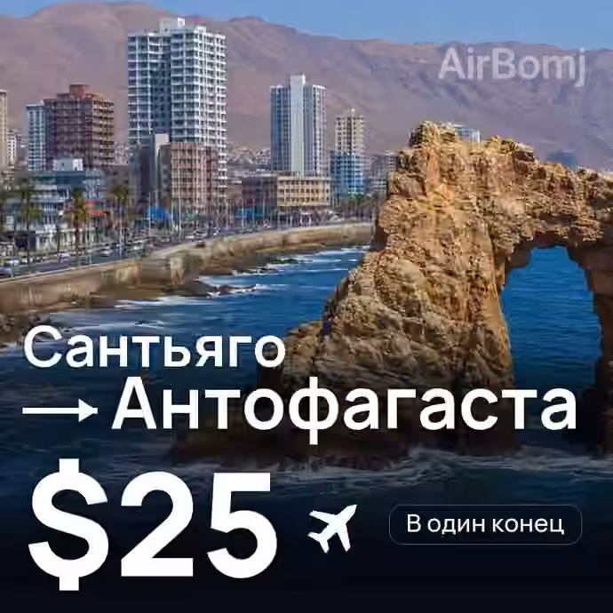 Сантьяго → Антофагаста за $25
