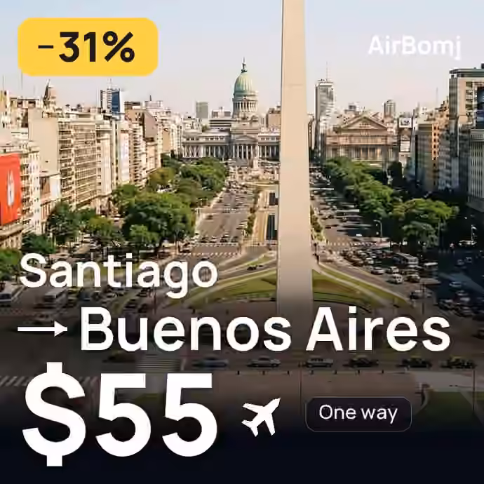 Santiago → Buenos Aires for $55
