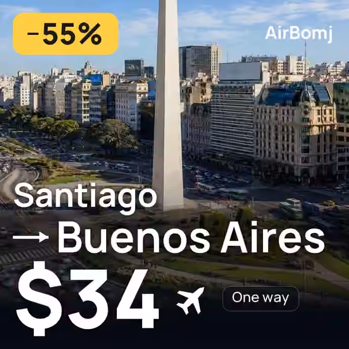 Santiago → Buenos Aires for $34