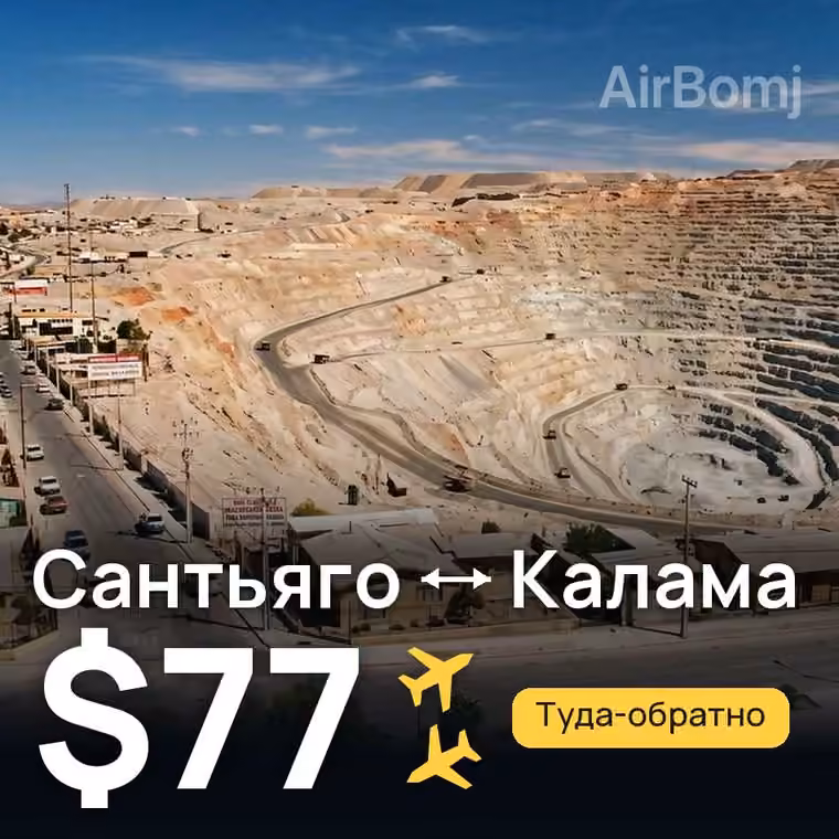 Сантьяго → Калама за $77