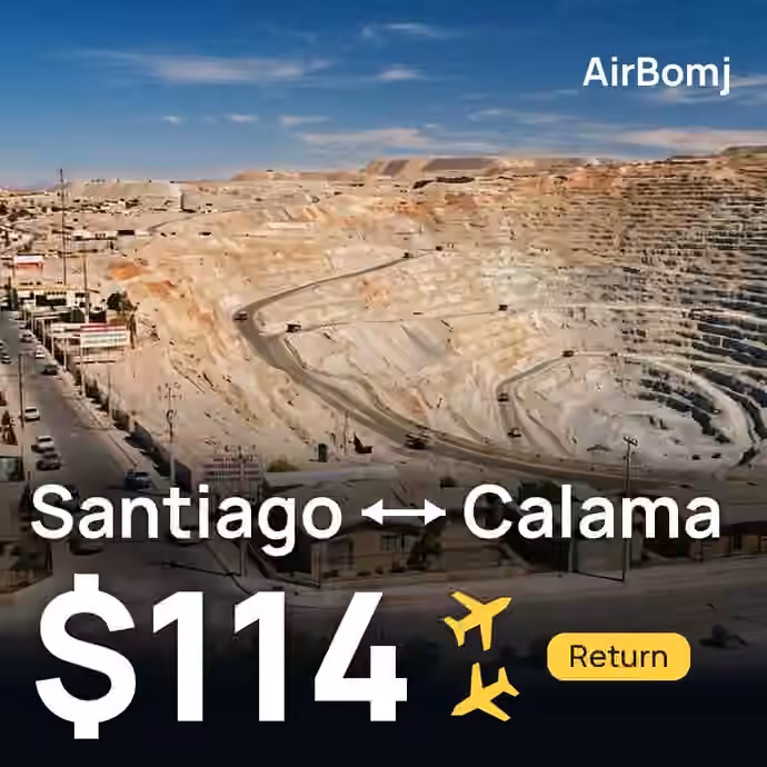 Santiago → Calama for $114