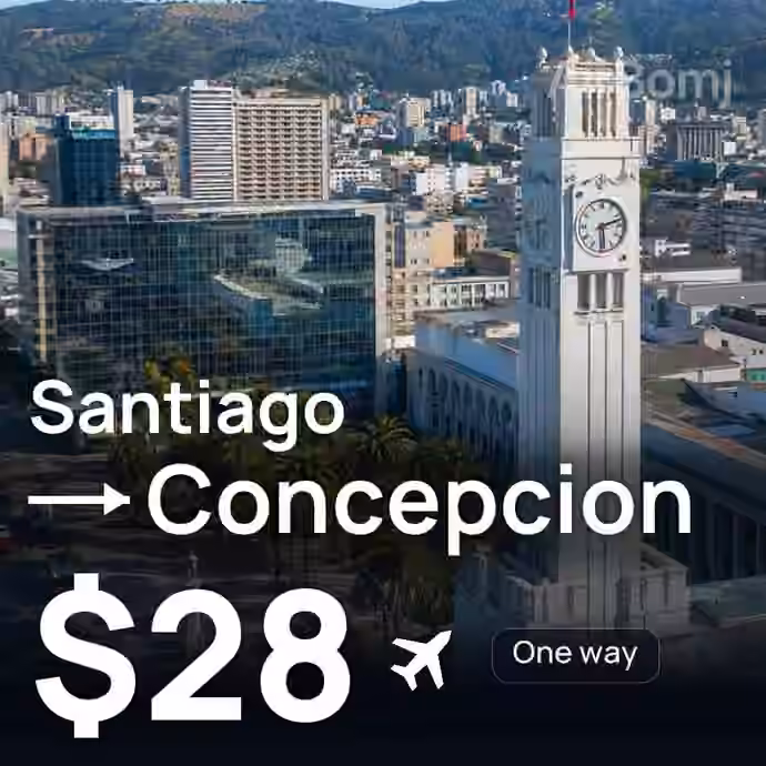 Santiago → Concepcion for $28
