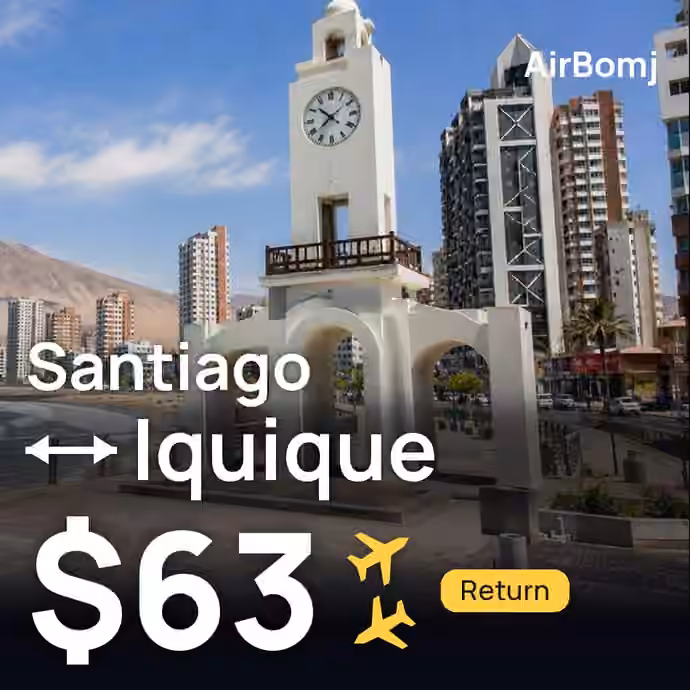 Santiago → Iquique for $63