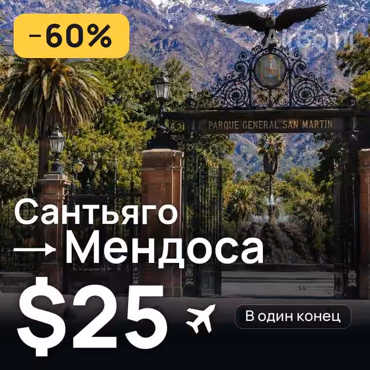 Сантьяго → Мендоса за $25