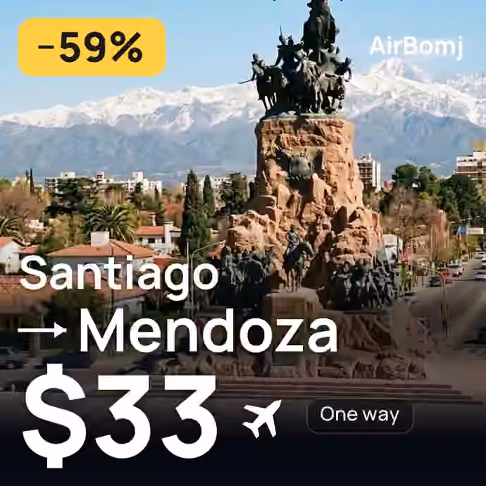 Santiago → Mendoza for $33