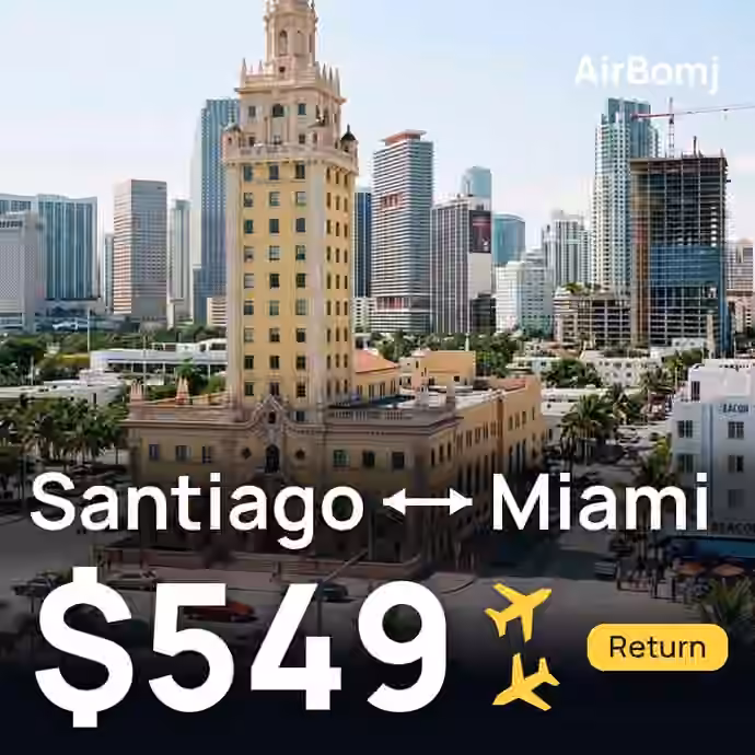 Santiago → Miami for $549