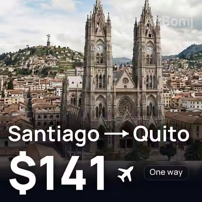 Santiago → Quito for $141