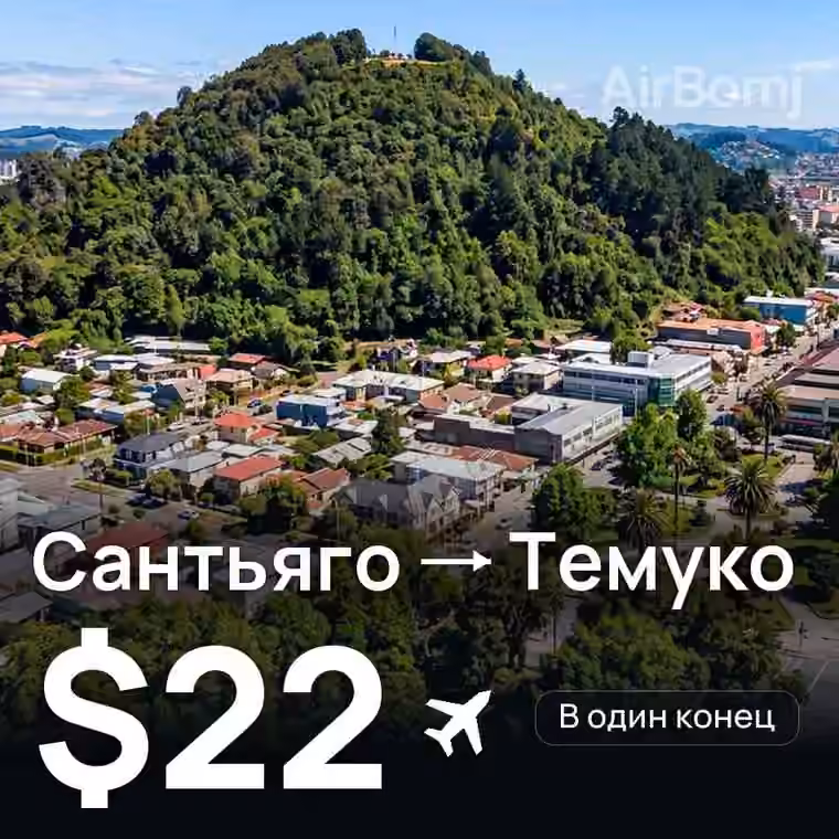 Сантьяго → Темуко — лучшая цена $22