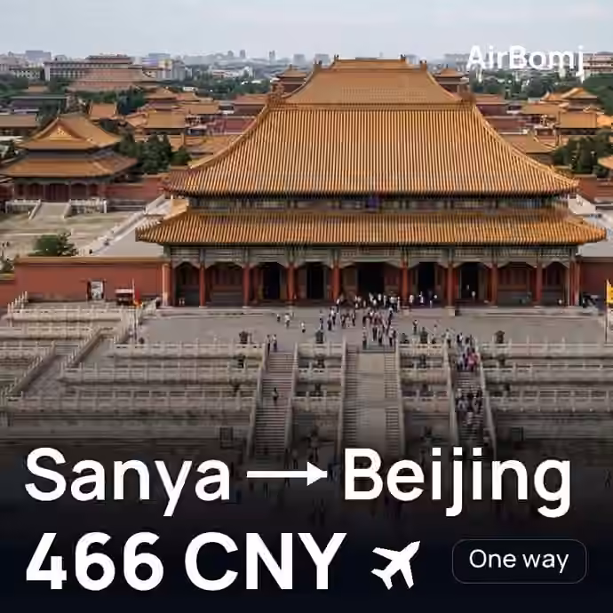 Sanya → Beijing for 466 CNY