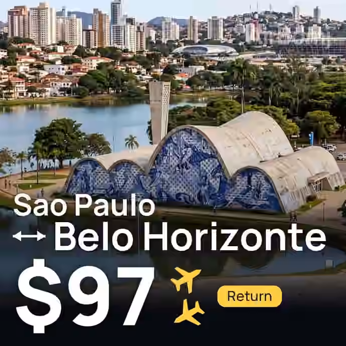 Sao Paulo → Belo Horizonte for $97