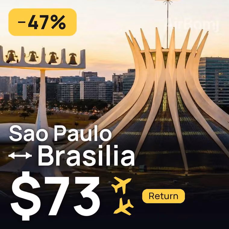 Sao Paulo → Brasilia for $73