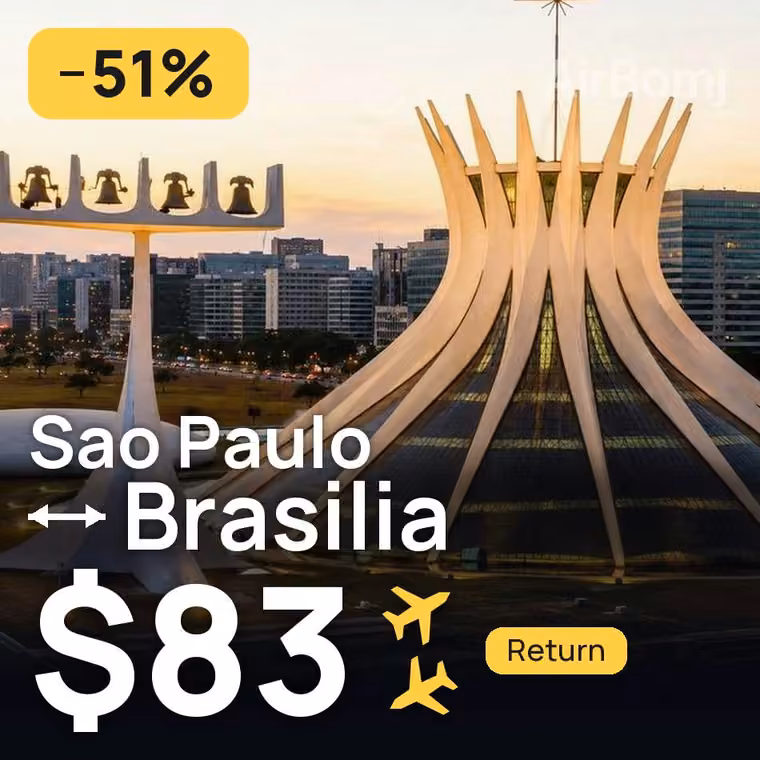 Sao Paulo → Brasilia for $83