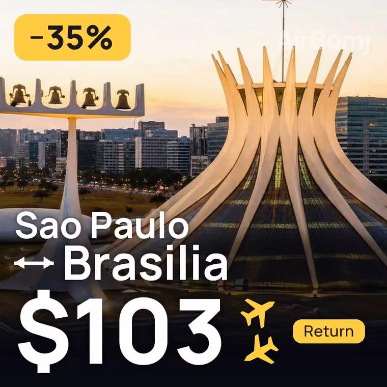 Sao Paulo → Brasilia for $103