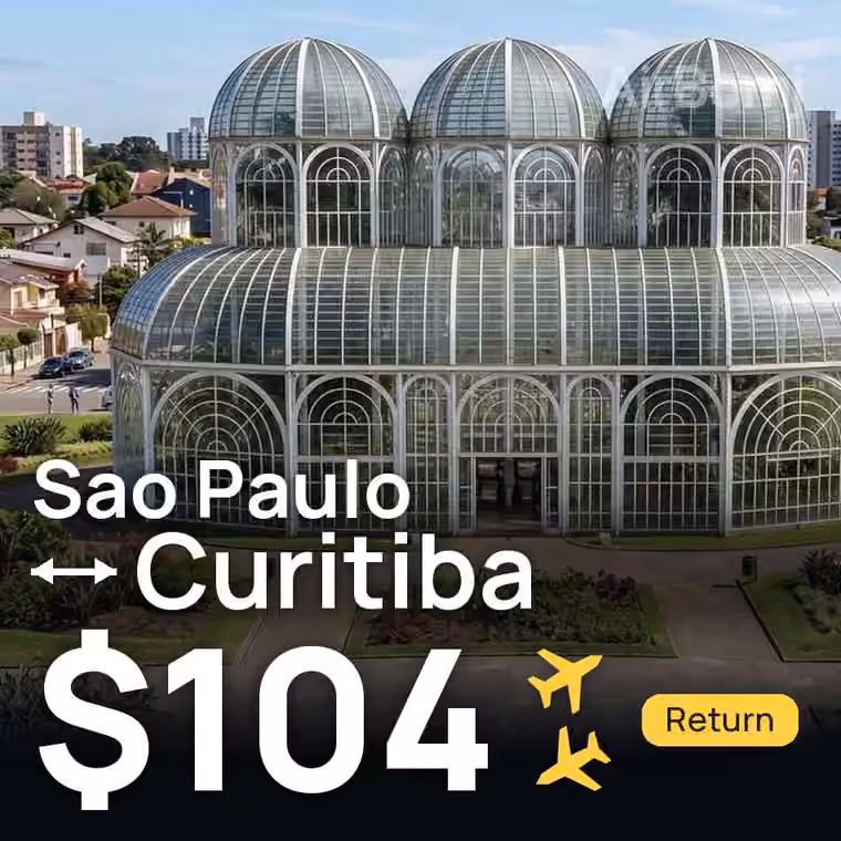 Sao Paulo → Curitiba for $104