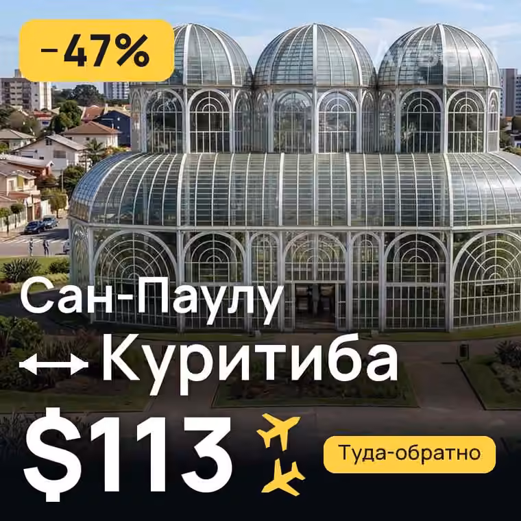 Сан-Паулу → Куритиба за $113