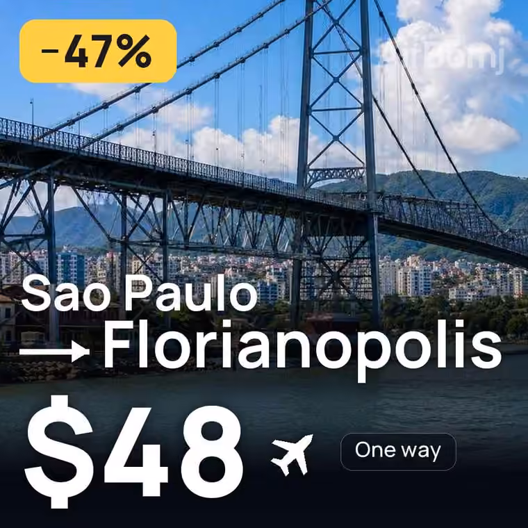 Sao Paulo → Florianopolis for $48
