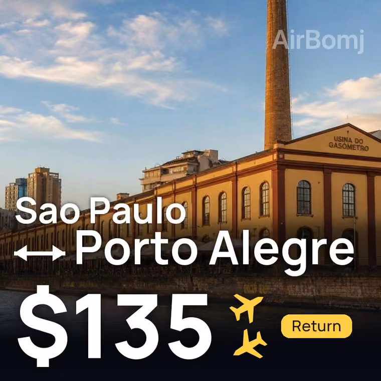 Sao Paulo → Porto Alegre for $135