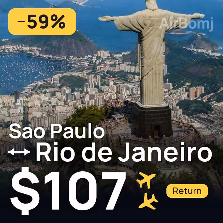 Sao Paulo → Rio de Janeiro for $107