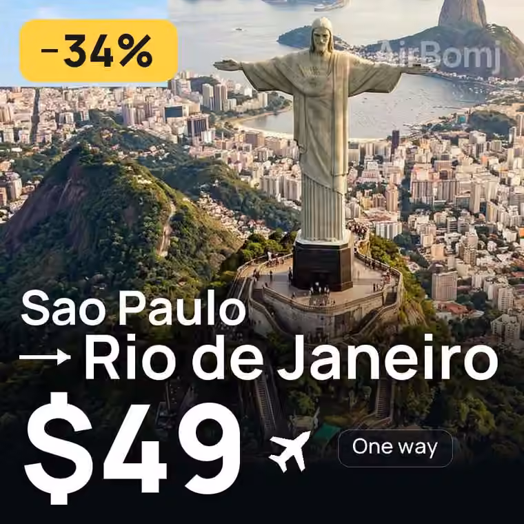 Sao Paulo → Rio de Janeiro for $49