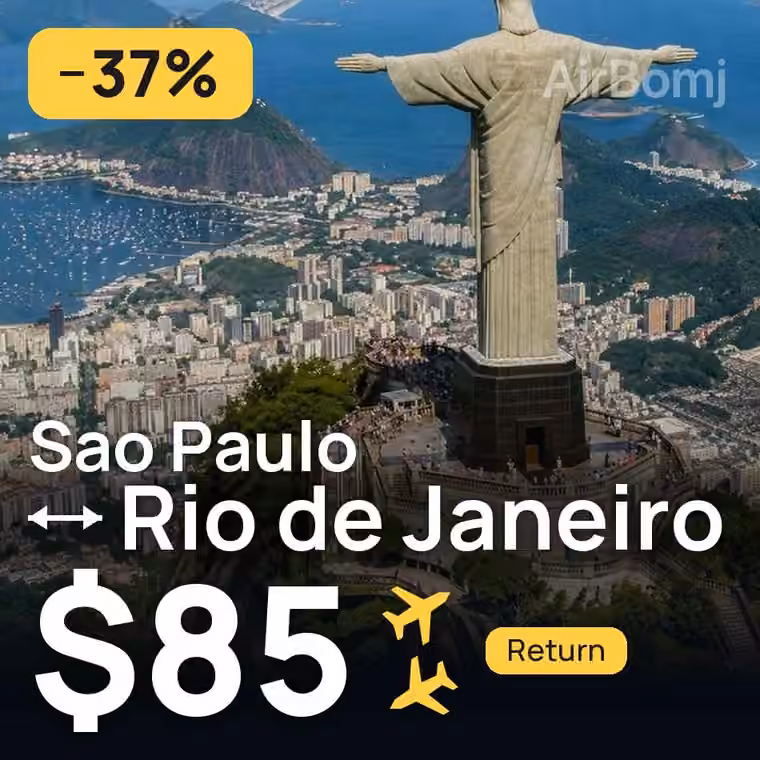 Sao Paulo → Rio de Janeiro for $85