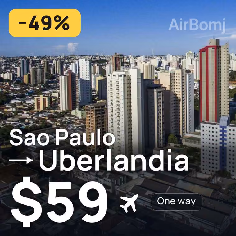 Sao Paulo → Uberlandia for $59