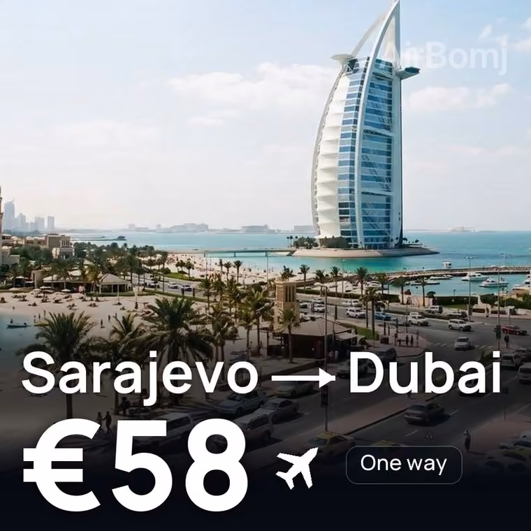 Sarajevo → Dubai for €58