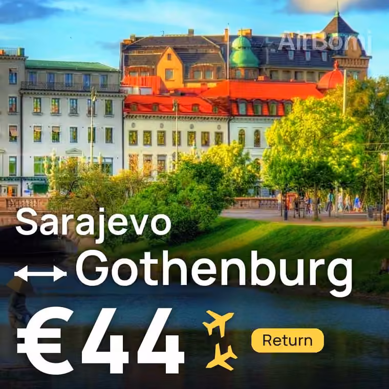 Sarajevo → Gothenburg for €44