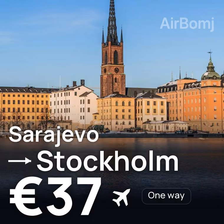 Sarajevo → Stockholm for €37